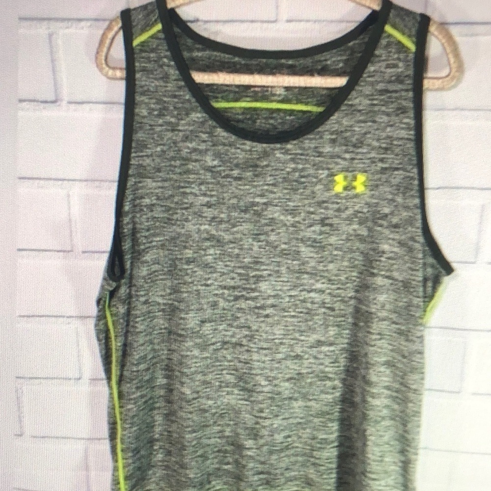 Under Armor Heat Gear Green Spacedye Loose Fit Tank